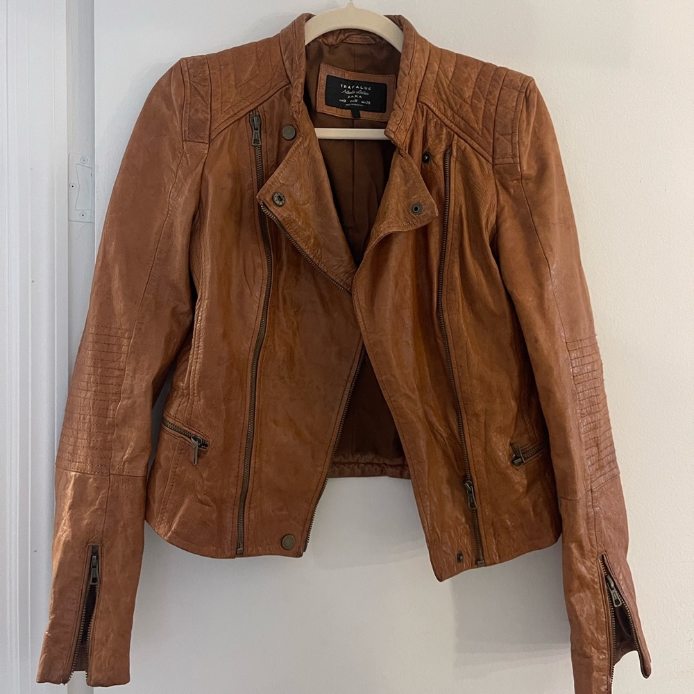 Zara Tan Leather Jacket